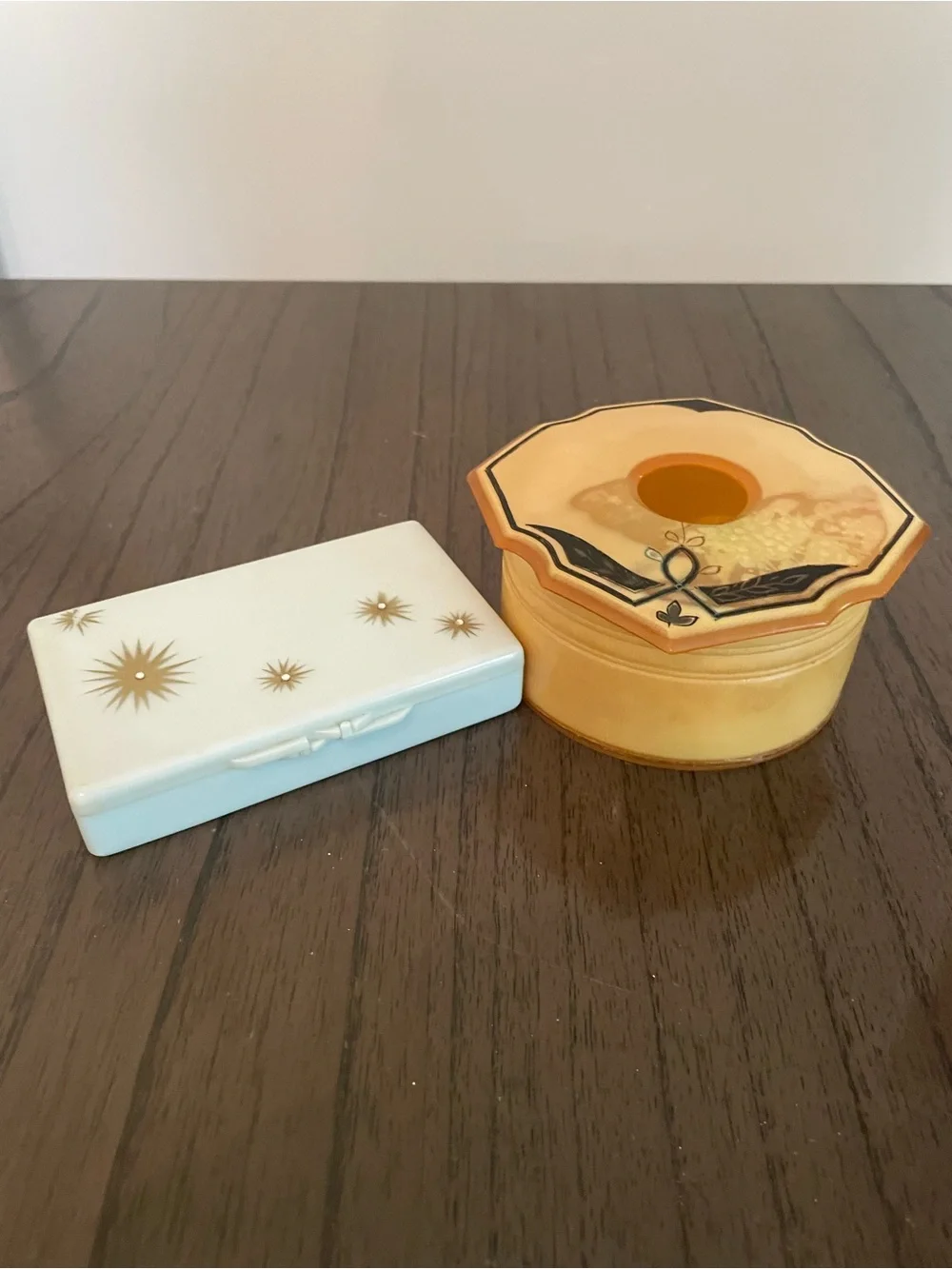 MCM Yellow and Black Ceramic Bath Accessory Set